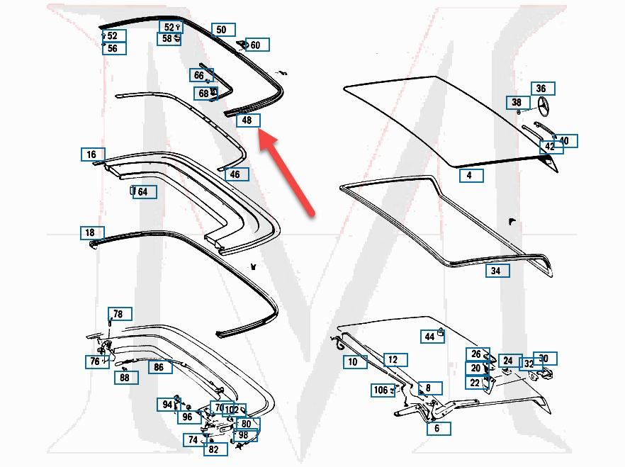 CHROME TOP CASE COVER MOULDING