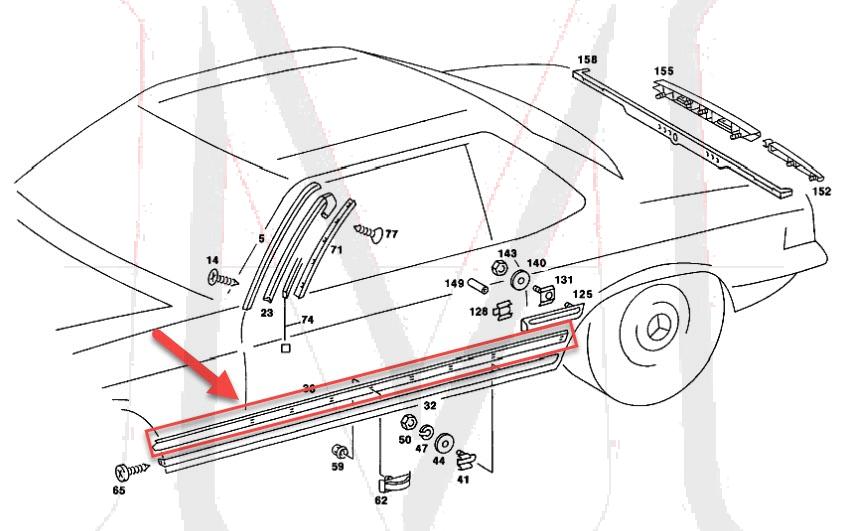 ROCKER MOLDING PAD - LEFT