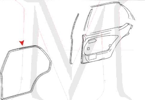 DOOR SEAL, REAR RIGHT