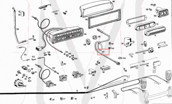 220S 220SE SPEEDOMETER CABLE