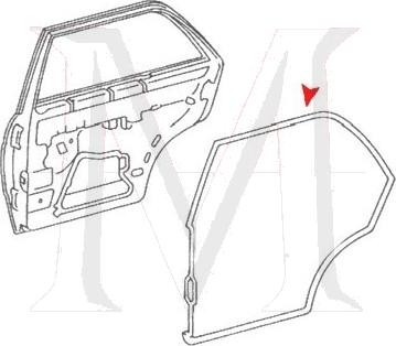 DOOR SEAL, REAR RIGHT