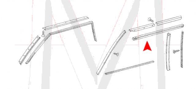 DOOR GLASS SEAL - TOP