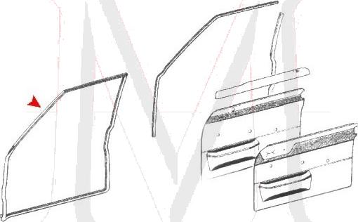 DOOR SEAL, FRONT RIGHT