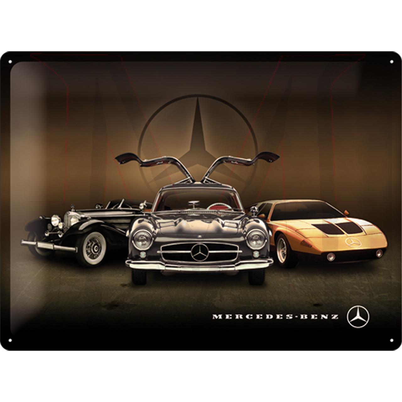 Mercedes-Benz Tin Sign 3 Cars
