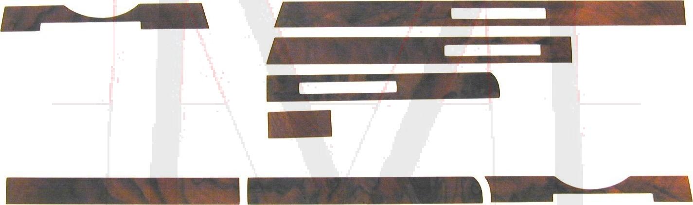 BURL WOOD DASH STRIP SET