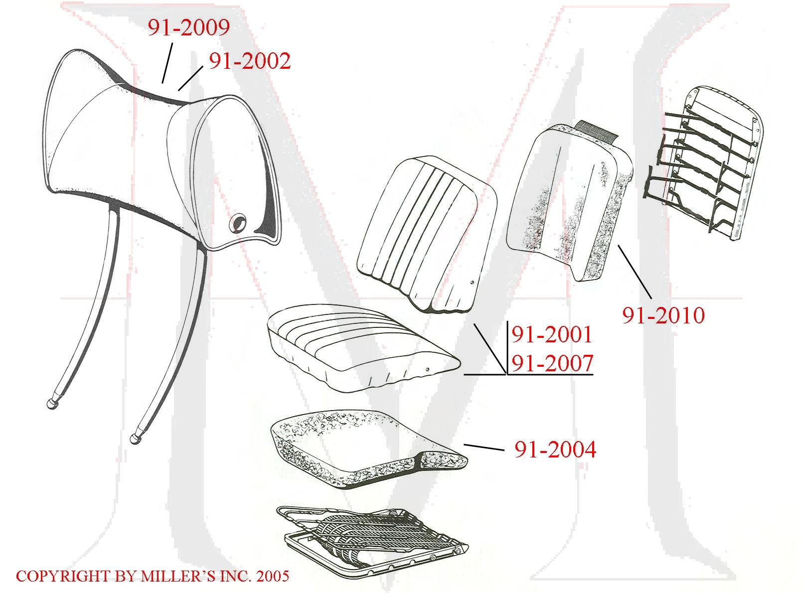 230SL 250SL 280SL SEAT KIT - MB TEX
