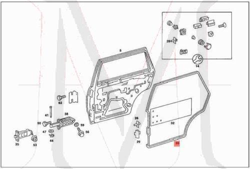 DOOR SEAL, LEFT REAR