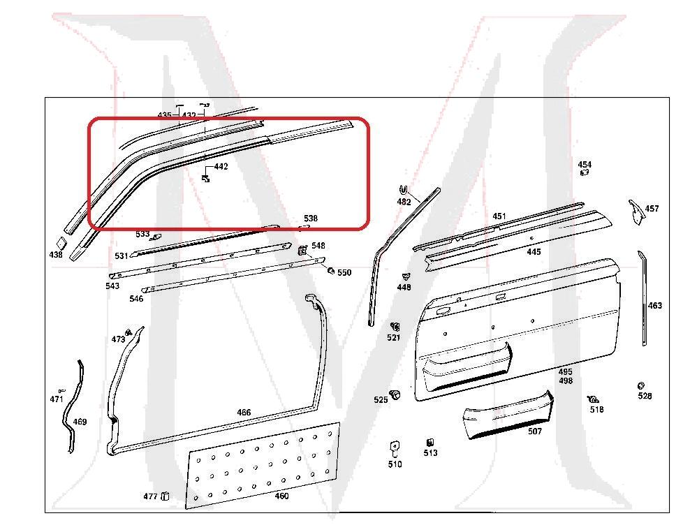 DOOR SEAL, WINDOW TO ROOF RIGHT