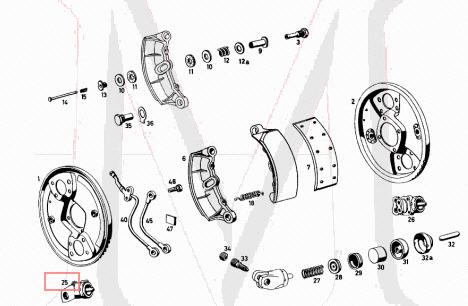 LEFT EARLY WHEEL CYLINDER