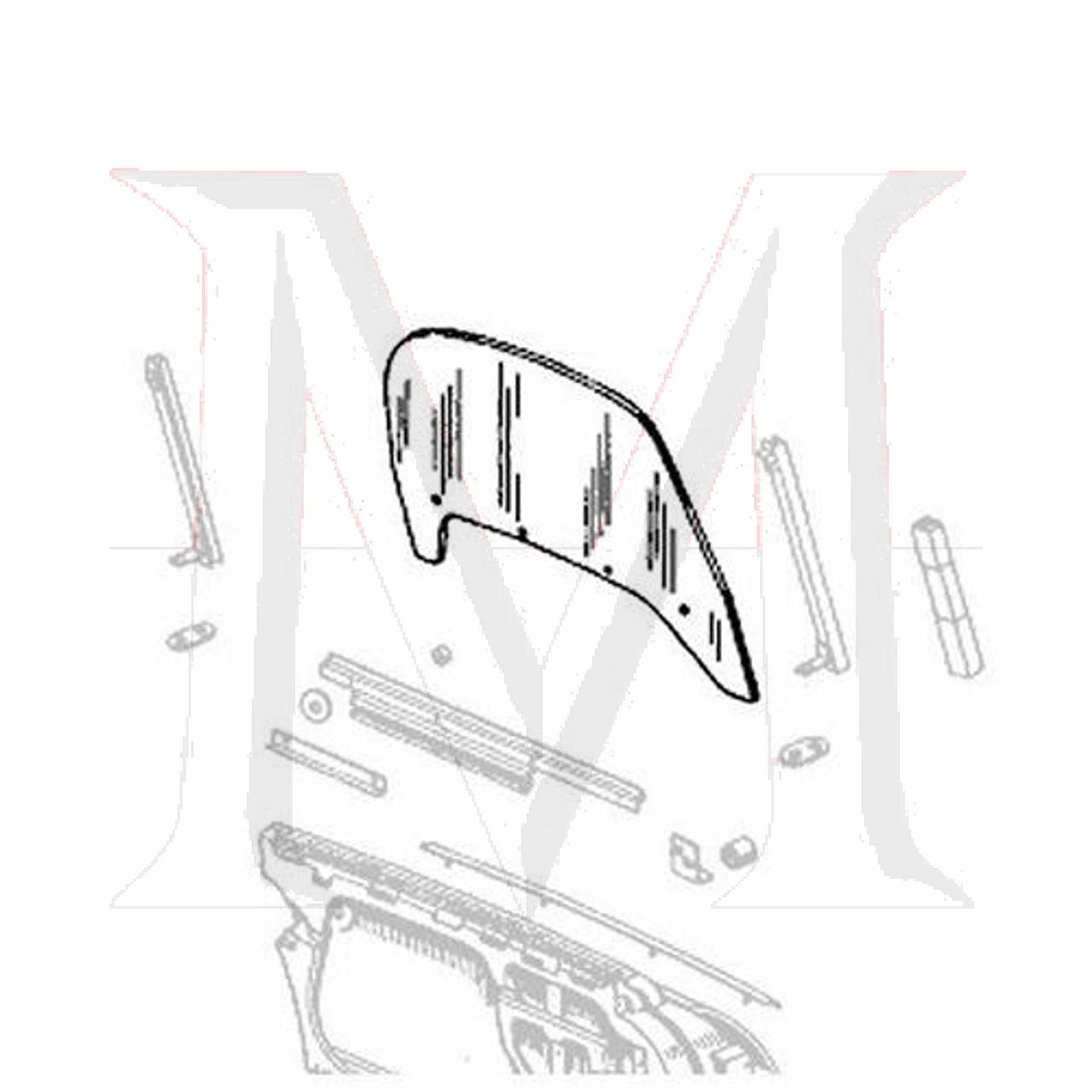 190SL DOOR GLASS - LEFT SIDE