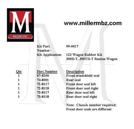 123 CHASSIS WAGON RUBBER KIT